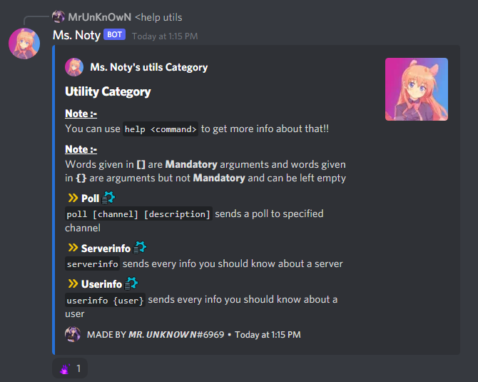 Picture Showing Utility Commands